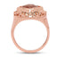 Anillo de Rutile Rosa de 3.25 Quilates Baño de Oro Rosa de 14K
