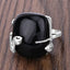 21.04 Carat Black Onyx & White Topaz Sterling Silver Ring