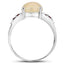 Bague en Opale Éthiopienne de 2,05 Carats et Tourmaline Rose en Argent Sterling
