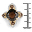 14K Yellow Gold Plated Smoky Quartz Cocktail Ring