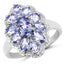 Anillo de Compromiso de Plata Esterlina con Tanzanita de 2.46 Quilates