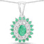 Ensemble de bijoux en émeraude zambienne de 6,53 carats et topaze blanche