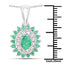 Ensemble de bijoux en émeraude zambienne de 6,53 carats et topaze blanche