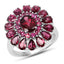 6.19 Carat Genuine Rhodolite and White Topaz Sterling Silver Ring