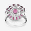 6.19 Carat Genuine Rhodolite and White Topaz Sterling Silver Ring