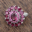 6.19 Carat Genuine Rhodolite and White Topaz Sterling Silver Ring
