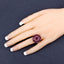 6.19 Carat Genuine Rhodolite and White Topaz Sterling Silver Ring