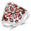 2.24 Carat Genuine Garnet Sterling Silver Engagement Ring