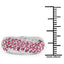 1.81 Carat Genuine Ruby and White Zircon Sterling Silver Ring