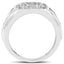 14K White Gold Plated Diamond Cluster Engagement Ring