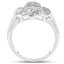 Bague en Argent Sterling Plaquée Or Jaune 14K avec Diamants de 0,28 Carat