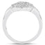 Bague en Argent Sterling Plaquée Or Jaune 14K avec Diamants Blancs de 0,29 Carat