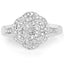 Bague en Argent Sterling Plaquée Or Jaune 14K avec Diamants Blancs de 0,29 Carat
