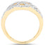 Bague cocktail en diamant plaquée or jaune 14K