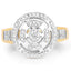 Anillo de Compromiso de Diamante Bañado en Oro Amarillo de 14K