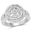 14K Yellow Gold Plated Diamond Engagement Ring in Sterling Silver