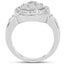 14K Yellow Gold Plated Diamond Engagement Ring in Sterling Silver