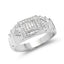 14K White Gold Plated 0.21 Carat Genuine Diamond Ring