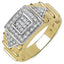 14K Yellow Gold Plated Diamond Cocktail Ring