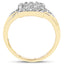 14K Yellow Gold Plated Diamond Cocktail Ring