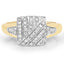 14K Yellow Gold Plated Diamond Cocktail Ring
