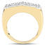 14K Yellow Gold Plated 0.19 Carat White Diamond Sterling Silver Ring
