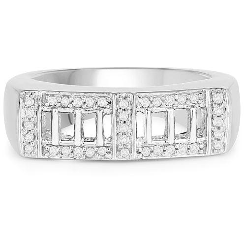 14K Yellow Gold Plated Diamond Cocktail Ring in Sterling Silver