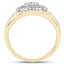 14K Yellow Gold Plated Diamond Engagement Ring