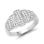 14K White Gold Plated 0.26 Carat Genuine Diamond Ring