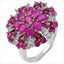 3.90 Carat Genuine Ruby & Rhodolite Sterling Silver Ring