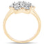 Bague cocktail en diamant plaquée or jaune 14K
