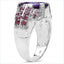 5.37 Carat Genuine Amethyst & Rhodolite Sterling Silver Ring