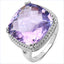 11.93 Carat Genuine Amethyst .925 Sterling Silver Ring
