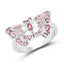 0.83 Carat Genuine Pink Tourmaline Sterling Silver Ring