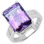 Anillo de Plata Esterlina con Amatista Genuina de 6.10 Quilates