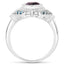 Bague en Améthyste et Topaze Bleue de 3,06 Carats