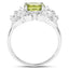 Anillo de Plata Esterlina con Peridoto y Circonita Blanca de 2.70 Quilates