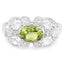 Anillo de Plata Esterlina con Peridoto y Circonita Blanca de 2.70 Quilates