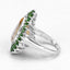 Anillo de Plata Esterlina con Citrino y Diopside Cromado de 7.02 Quilates