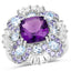 Bague de fiançailles multi-stones de 8,38 carats en argent sterling .925