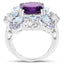 Bague de fiançailles multi-stones de 8,38 carats en argent sterling .925