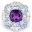 Bague de fiançailles multi-stones de 8,38 carats en argent sterling .925