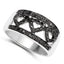 0.32 Carat Genuine Black Diamond Sterling Silver Engagement Ring