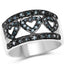 Bague de fiançailles en argent sterling avec diamant bleu véritable de 0,32 carat
