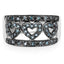 Bague de fiançailles en argent sterling avec diamant bleu véritable de 0,32 carat
