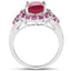 Elegant 4.43 Carat Ruby & Sterling Silver Cocktail Ring