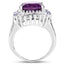 5.24 Carat Amethyst, Tanzanite & White Topaz Sterling Silver Ring