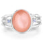 6.54 Carat Genuine Peach Moonstone & Tanzanite Sterling Silver Ring