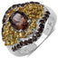 2.56 Carat Smoky Quartz & Citrine Sterling Silver Ring