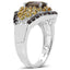 2.56 Carat Smoky Quartz & Citrine Sterling Silver Ring